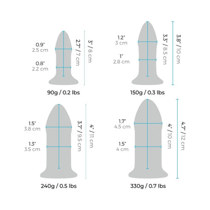 B-VIBE - 4-PIECE ANAL DILATORS GLASS PLUG SET