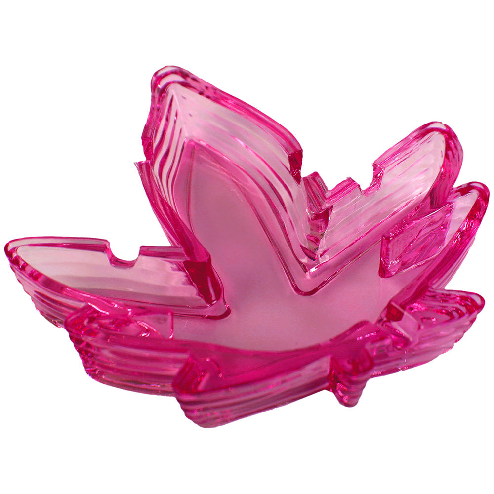 POT LEAF ASHTRAY ASSORTED COLOR 4-PACK