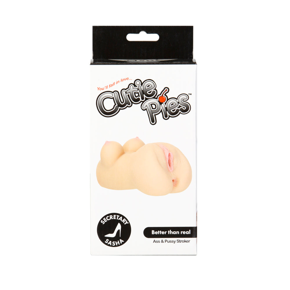 CUTIEPIES SECRETARY SASHA VAGINA & ASS MASTURBATOR WITH BULLET