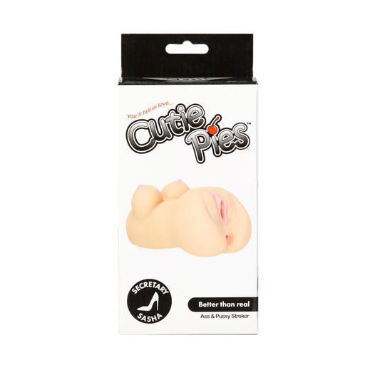 CUTIEPIES SECRETARY SASHA VAGINA & ASS MASTURBATOR WITH BULLET