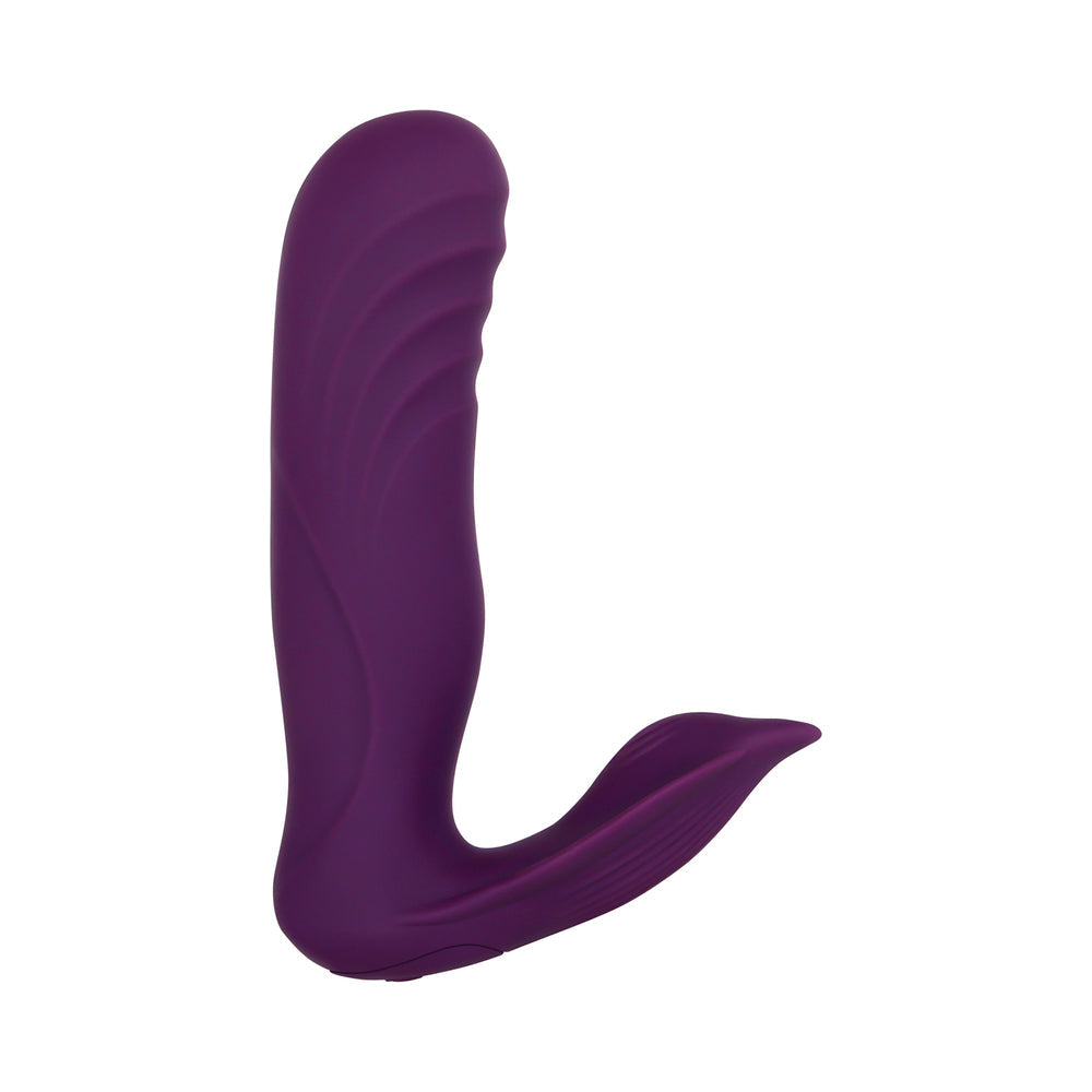 GENDER X - VELVET HAMMER RECHARGEABLE REMOTE-CONTROLLED THUMPING THRUSTING DUAL STIMULATOR PURPLE
