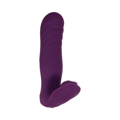 GENDER X - VELVET HAMMER RECHARGEABLE REMOTE-CONTROLLED THUMPING THRUSTING DUAL STIMULATOR PURPLE