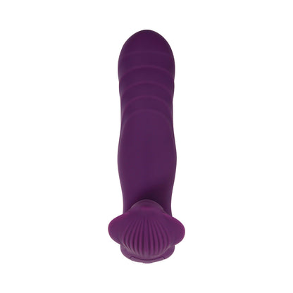 GENDER X - VELVET HAMMER RECHARGEABLE REMOTE-CONTROLLED THUMPING THRUSTING DUAL STIMULATOR PURPLE