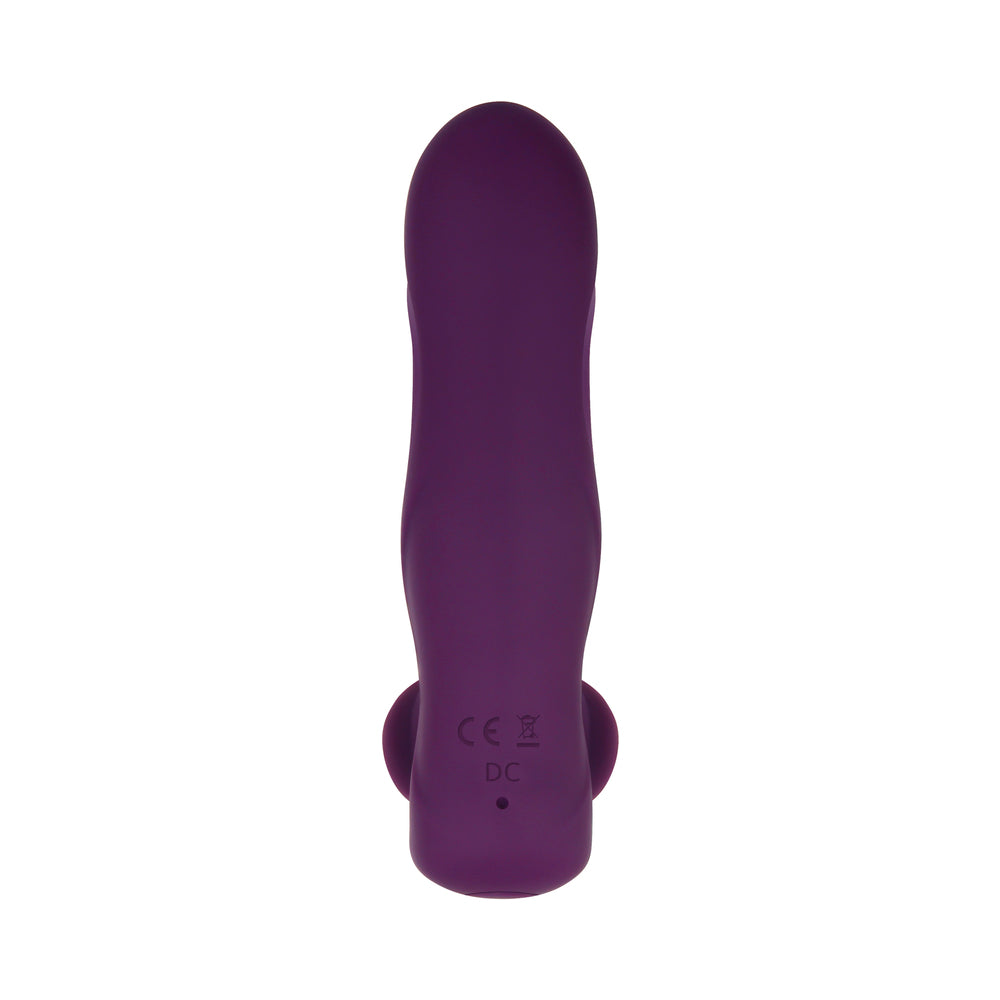 GENDER X - VELVET HAMMER RECHARGEABLE REMOTE-CONTROLLED THUMPING THRUSTING DUAL STIMULATOR PURPLE
