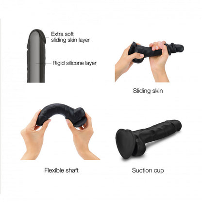 LOVELY PLANET - STRAP ON ME REALISTIC COLLECTION SLIDING SKIN DUAL DENSITY SILICONE DILDO