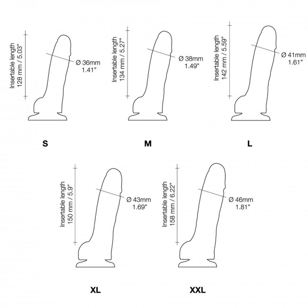 LOVELY PLANET - STRAP ON ME REALISTIC COLLECTION SLIDING SKIN DUAL DENSITY SILICONE DILDO