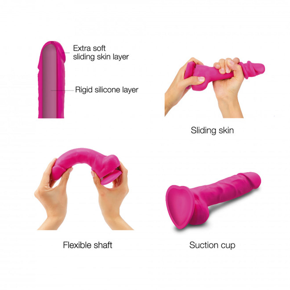LOVELY PLANET - STRAP ON ME REALISTIC COLLECTION SLIDING SKIN DUAL DENSITY SILICONE DILDO