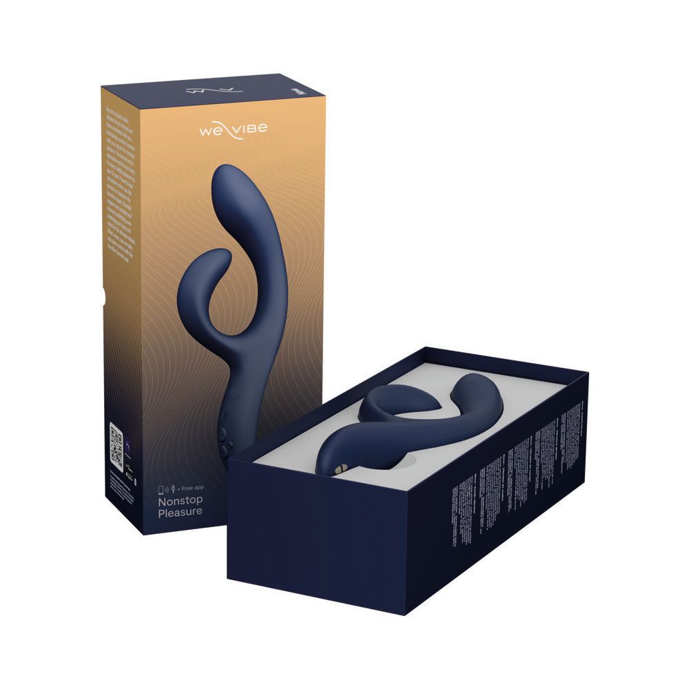 WE-VIBE NOVA 2 RECHARGEABLE FLEXIBLE SILICONE RABBIT VIBRATOR MIDNIGHT BLUE