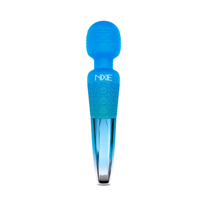 NIXIE RECHARGEABLE WAND MASSAGER BLUE OMBRE METALLIC