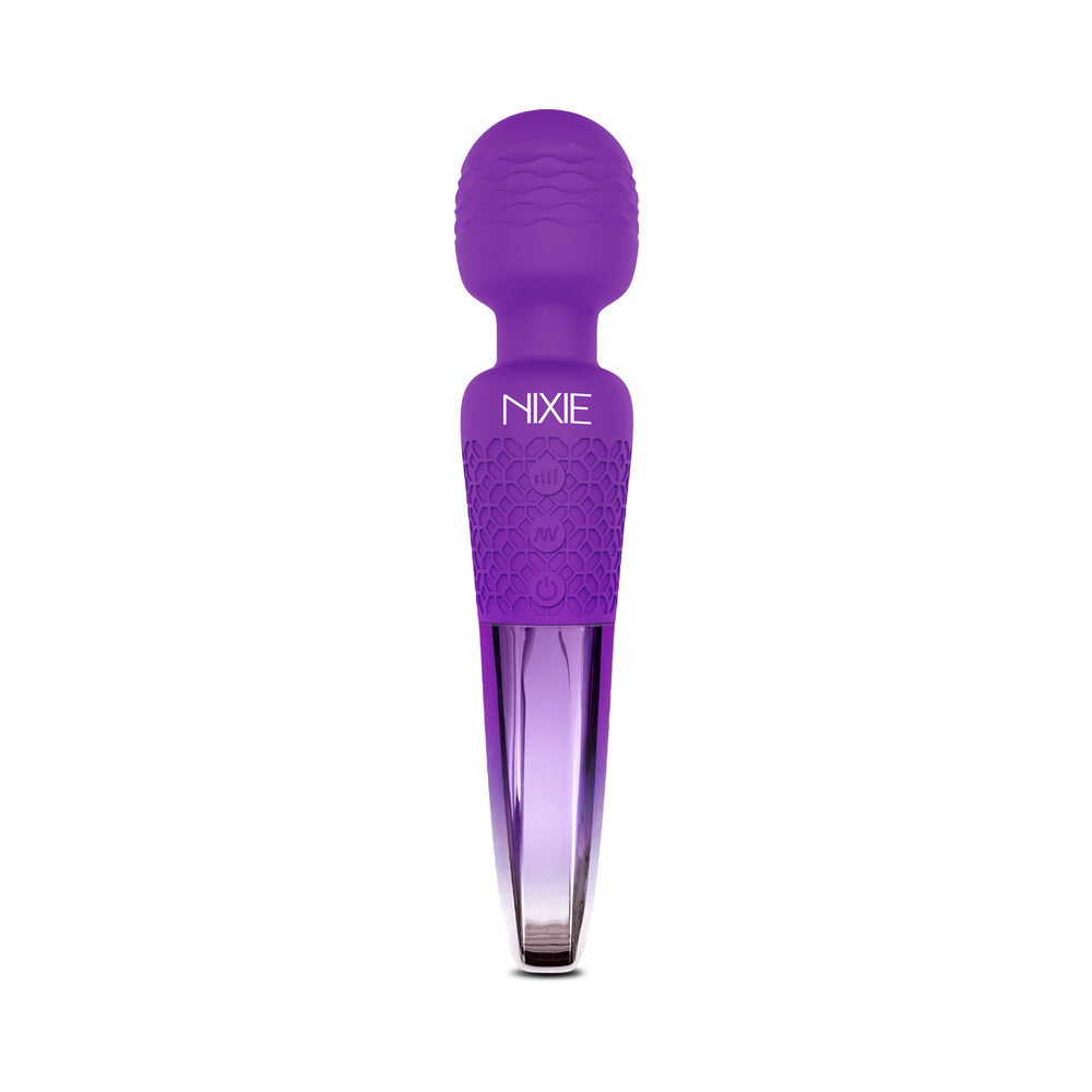 NIXIE RECHARGEABLE WAND MASSAGER PURPLE OMBRE METALLIC