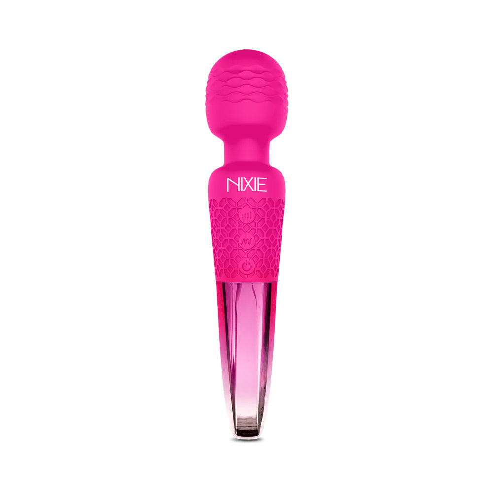 NIXIE RECHARGEABLE WAND MASSAGER PINK OMBRE METALLIC