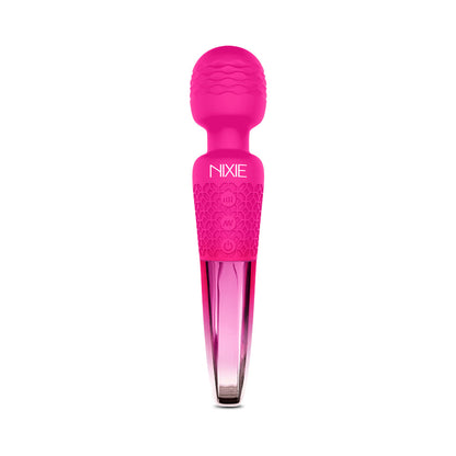 NIXIE RECHARGEABLE WAND MASSAGER PINK OMBRE METALLIC