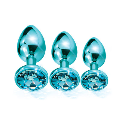 GLOBAL NOVELTIES - NIXIE BUTT PLUG TRAINER SET 3 PIECE METALLIC