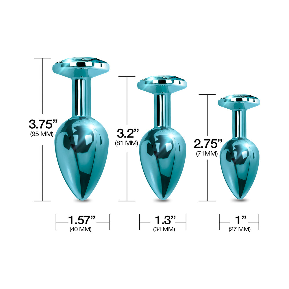 GLOBAL NOVELTIES - NIXIE BUTT PLUG TRAINER SET 3 PIECE METALLIC