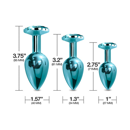 GLOBAL NOVELTIES - NIXIE BUTT PLUG TRAINER SET 3 PIECE METALLIC