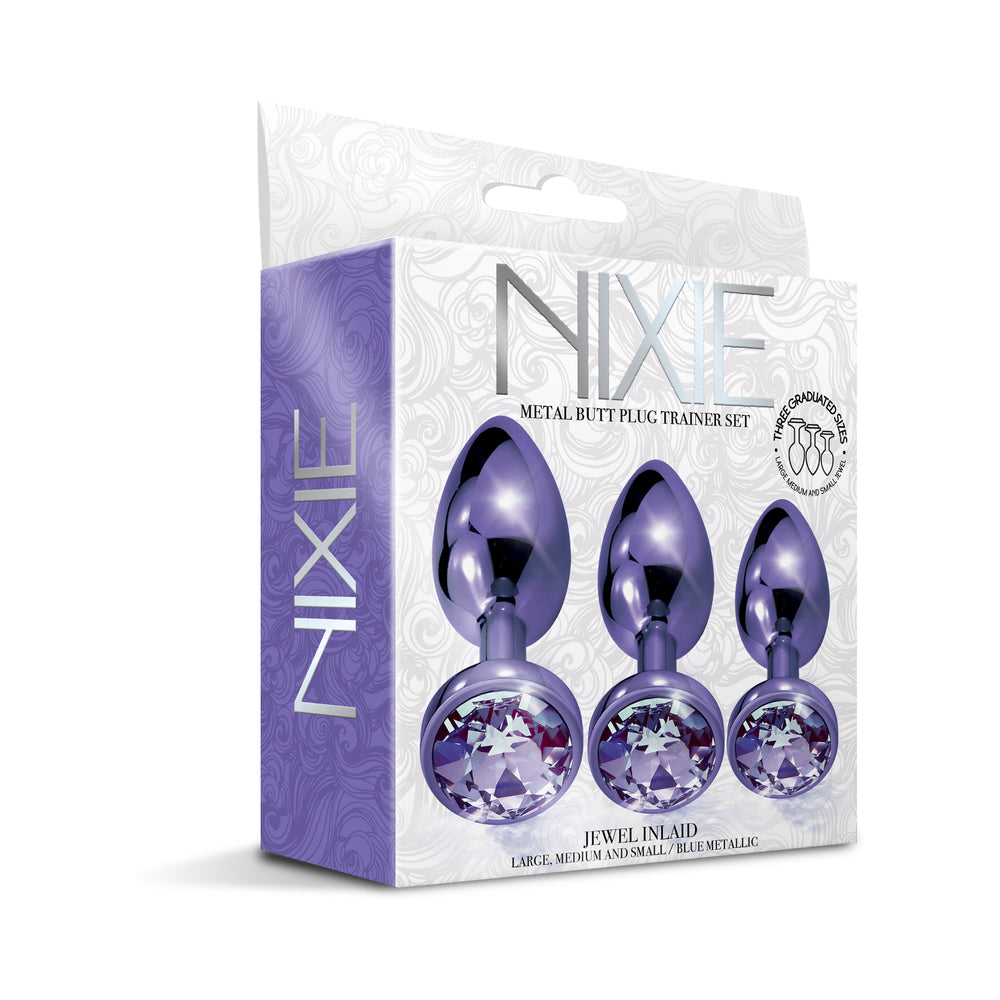 GLOBAL NOVELTIES - NIXIE BUTT PLUG TRAINER SET 3 PIECE METALLIC