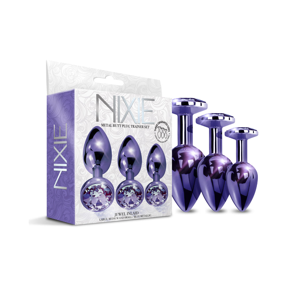GLOBAL NOVELTIES - NIXIE BUTT PLUG TRAINER SET 3 PIECE METALLIC