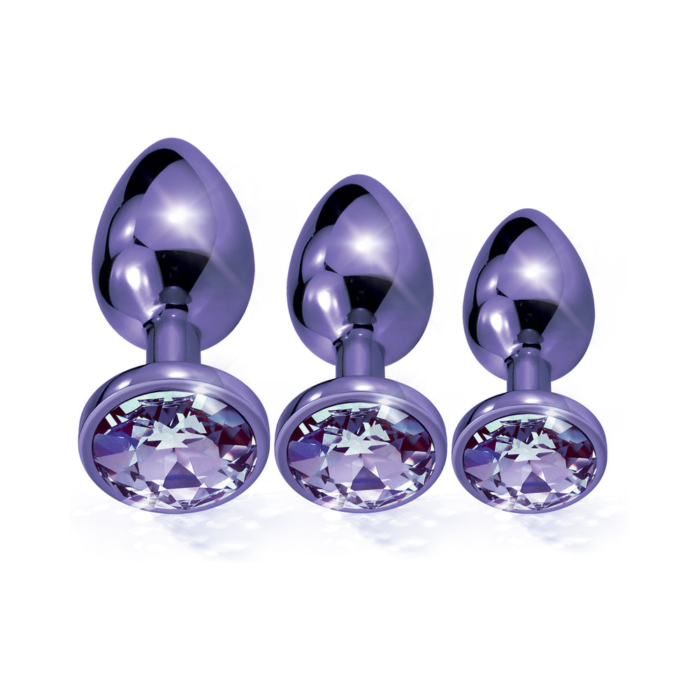 GLOBAL NOVELTIES - NIXIE BUTT PLUG TRAINER SET 3 PIECE METALLIC