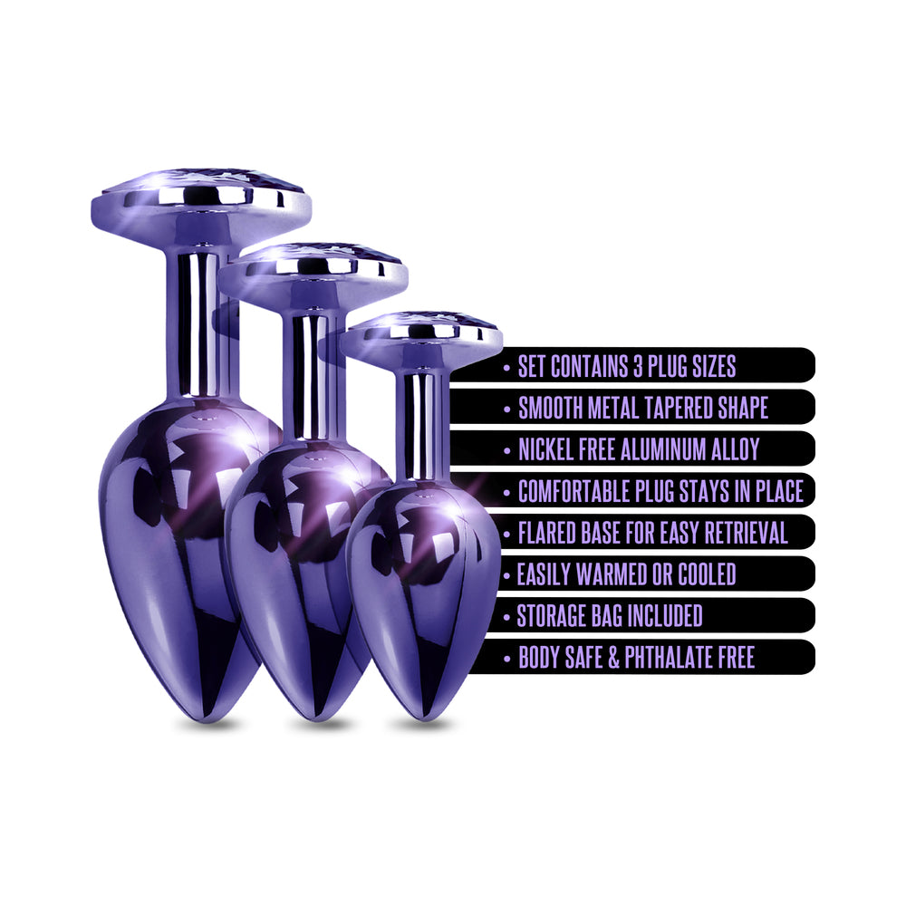 GLOBAL NOVELTIES - NIXIE BUTT PLUG TRAINER SET 3 PIECE METALLIC