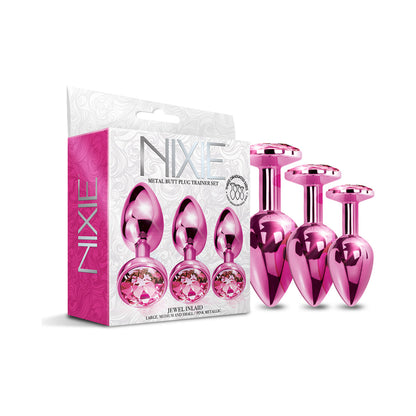 GLOBAL NOVELTIES - NIXIE BUTT PLUG TRAINER SET 3 PIECE METALLIC