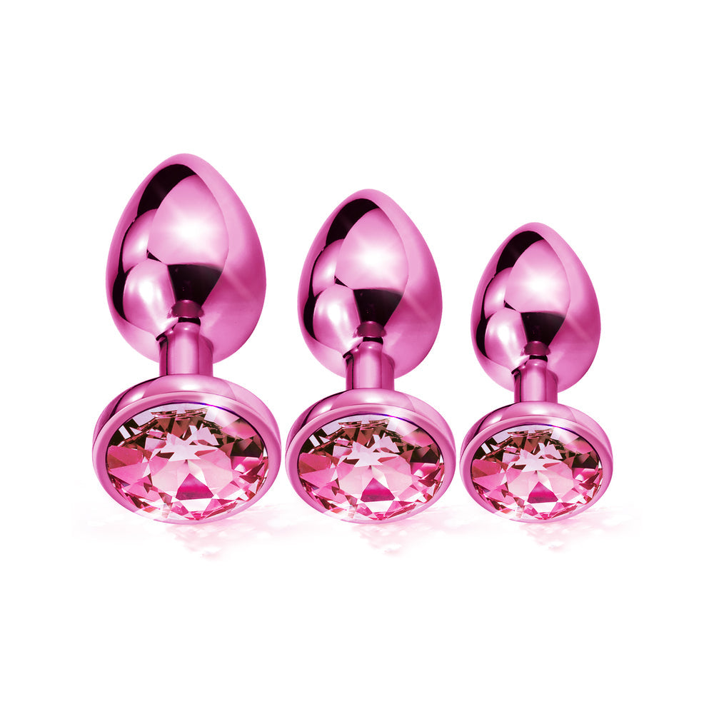 GLOBAL NOVELTIES - NIXIE BUTT PLUG TRAINER SET 3 PIECE METALLIC