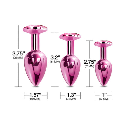 GLOBAL NOVELTIES - NIXIE BUTT PLUG TRAINER SET 3 PIECE METALLIC