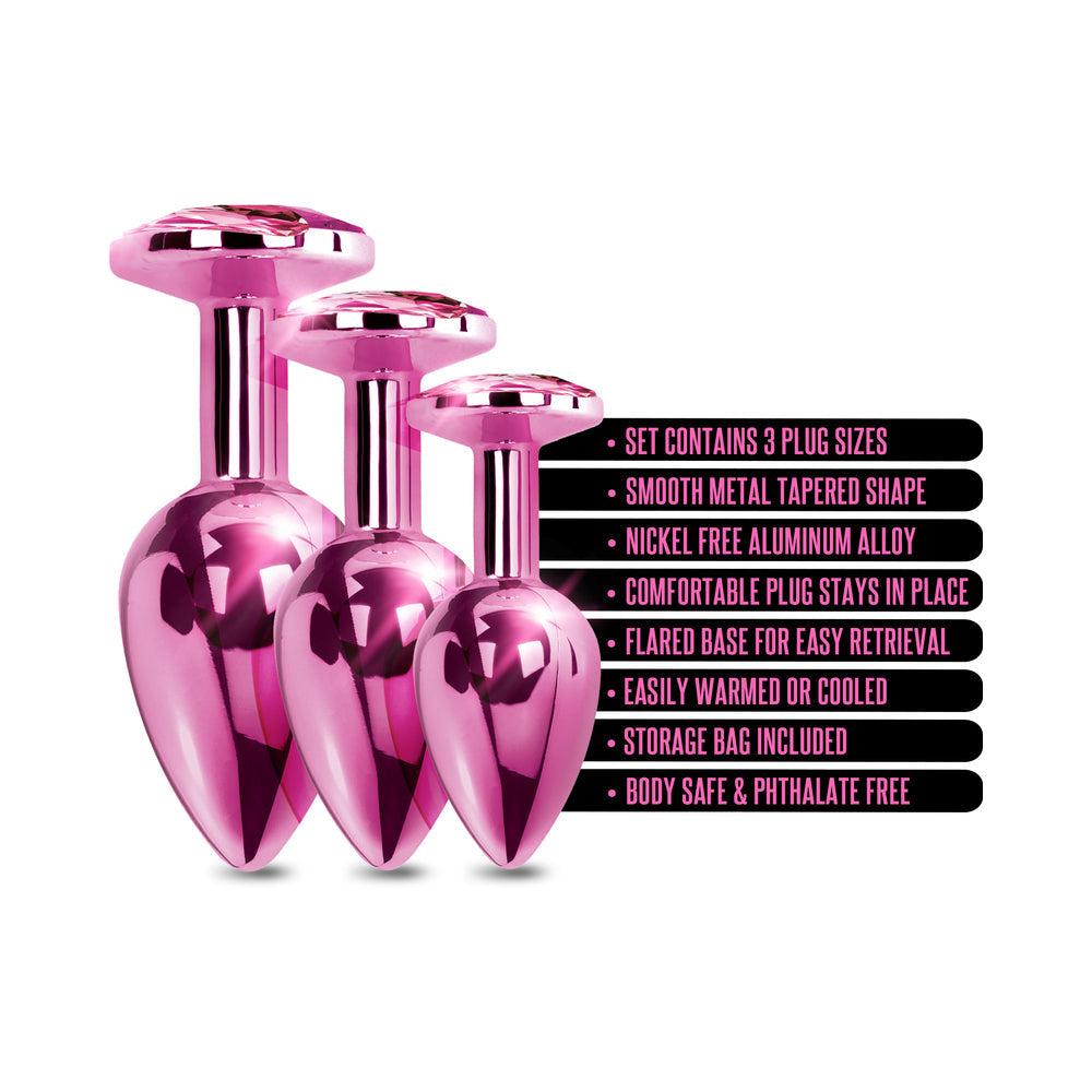 GLOBAL NOVELTIES - NIXIE BUTT PLUG TRAINER SET 3 PIECE METALLIC