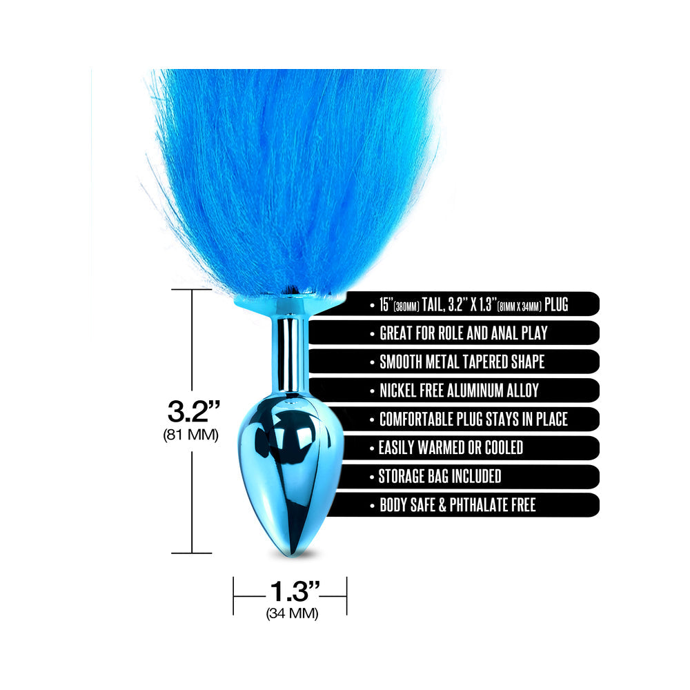 GLOBAL NOVELTIES - NIXIE BUTT PLUG WITH OMBRE TAIL METALLIC