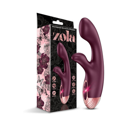 ZOLA RECHARGEABLE SILICONE WARMING DUAL MASSAGER
