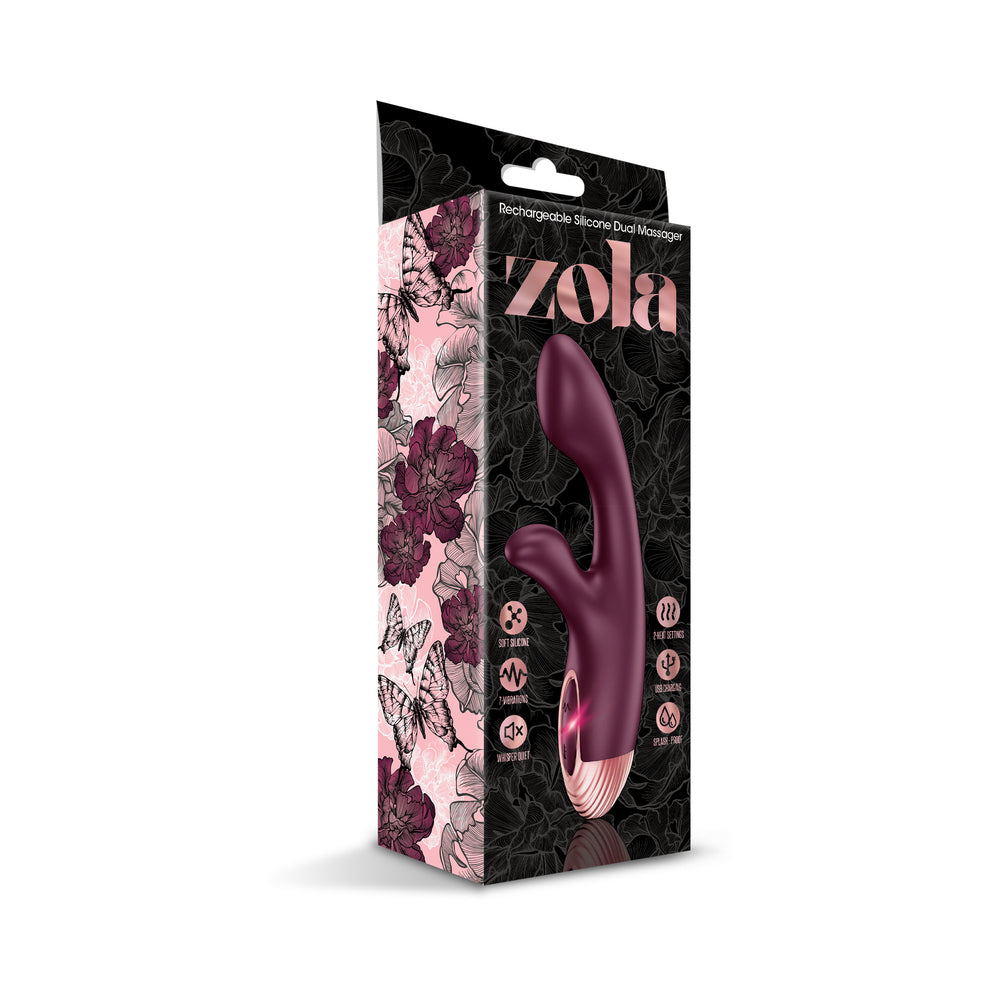 NOUVEAUTÉS MONDIALES - DOUBLE MASSEUR CHAUFFANT RECHARGEABLE EN SILICONE ZOLA