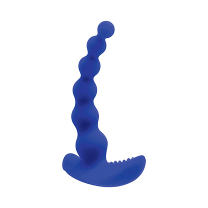 GENDER X BEADED PLEASURE RECHARGEABLE REMOTE-CONTROLLED VIBRATING SILICONE PROBE VIBRATOR BLUE