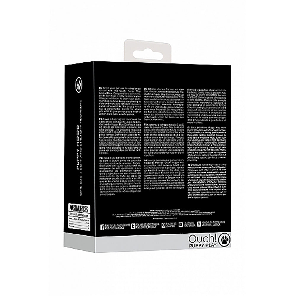 OUCH! PUPPY PLAY NEOPRENE PUPPY HOOD BLACK