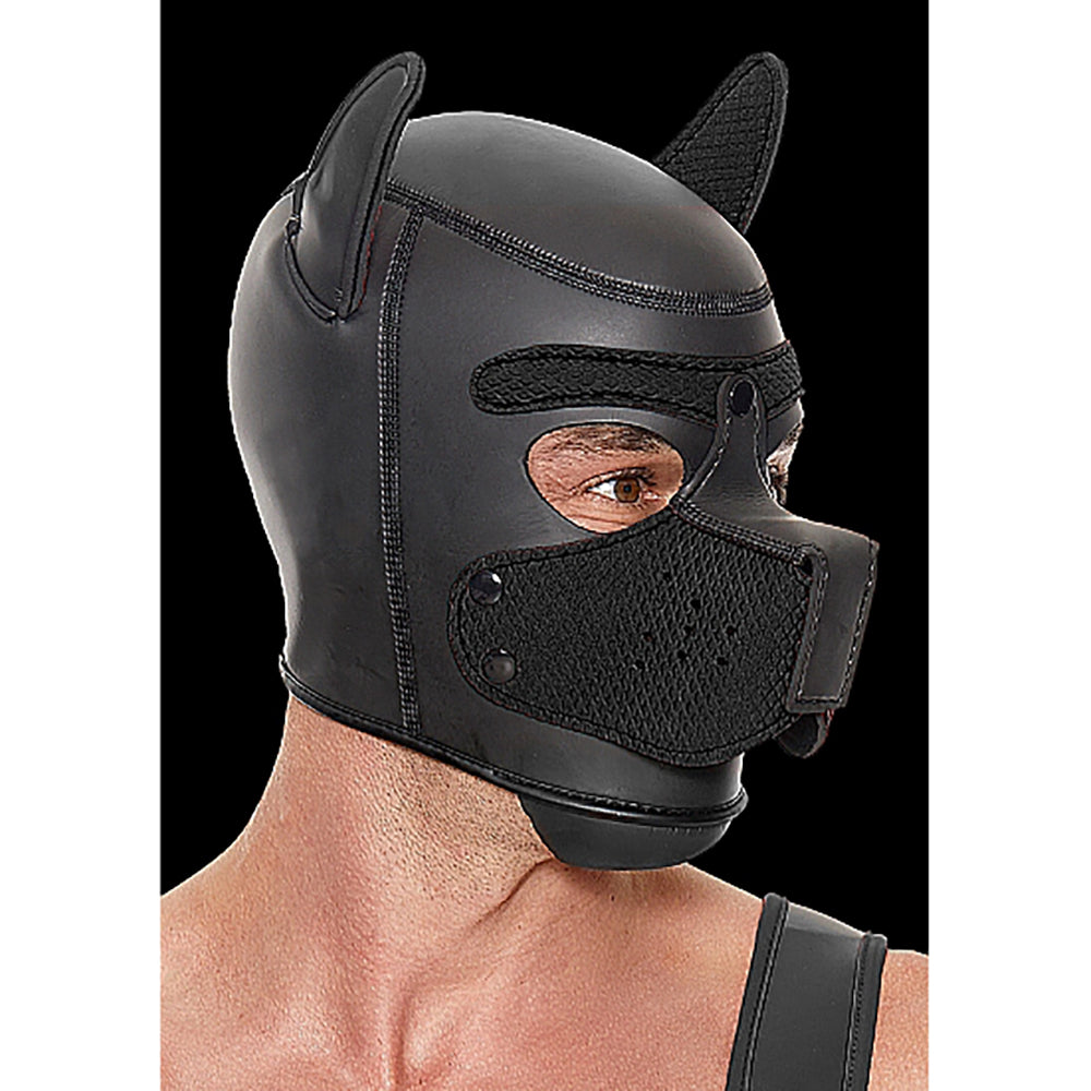 SHOTS - OUCH! PUPPY PLAY NEOPRENE PUPPY HOOD BLACK