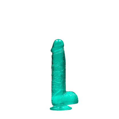 SHOTS - REALROCK CRYSTAL CLEAR REALISTIC 6 IN. DILDO WITH BALLS AND SUCTION CUP PINK