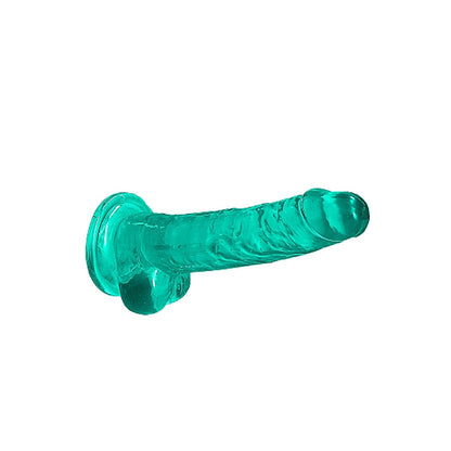 SHOTS - REALROCK CRYSTAL CLEAR REALISTIC 7 IN. DILDO WITH BALLS AND SUCTION CUP CLEAR