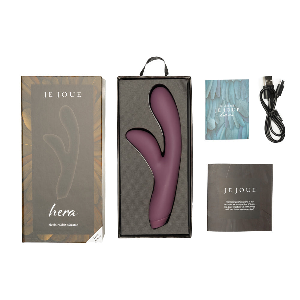JE JOUE - HERA RECHARGEABLE SILICONE RABBIT VIBRATOR PURPLE