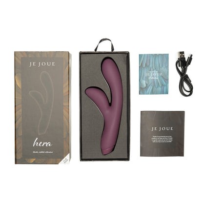 JE JOUE - HERA RECHARGEABLE SILICONE RABBIT VIBRATOR PURPLE