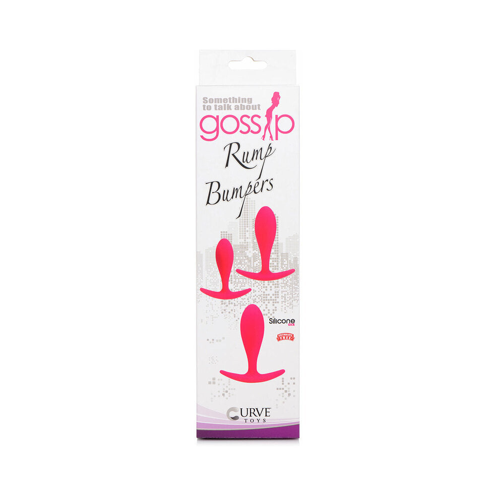 CURVE NOVELTIES - CURVE TOYS GOSSIP RUMP BUMPERS 3-PIECE SILICONE ANAL TRAINING SET MAGENTA