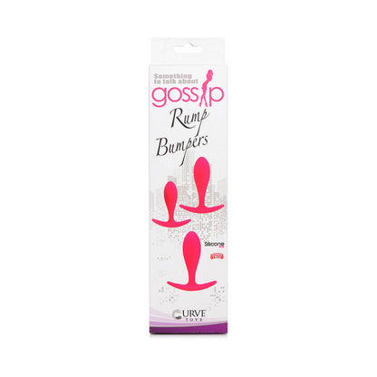 CURVE NOVELTIES - CURVE TOYS GOSSIP RUMP BUMPERS 3-PIECE SILICONE ANAL TRAINING SET MAGENTA