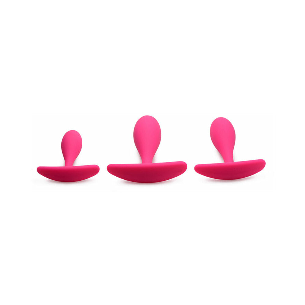 CURVE NOVELTIES - CURVE TOYS GOSSIP RUMP BUMPERS 3-PIECE SILICONE ANAL TRAINING SET MAGENTA