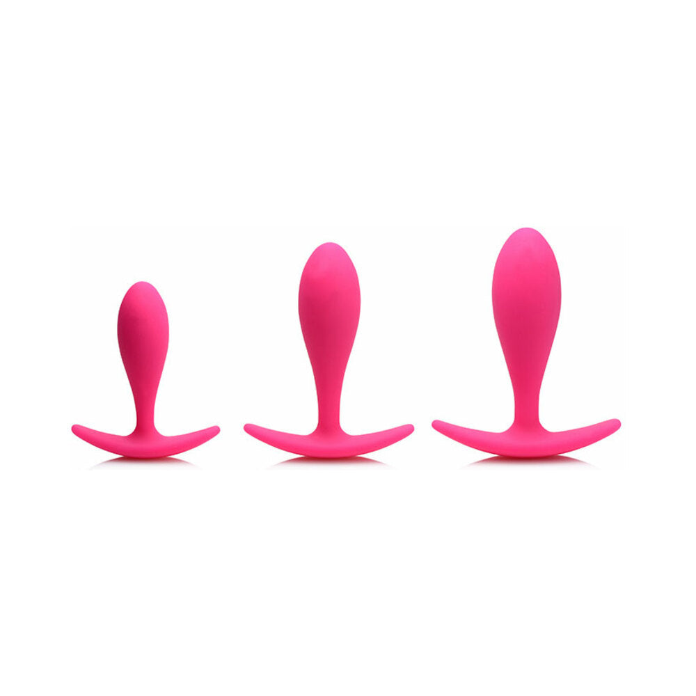 CURVE NOVELTIES - CURVE TOYS GOSSIP RUMP BUMPERS 3-PIECE SILICONE ANAL TRAINING SET MAGENTA
