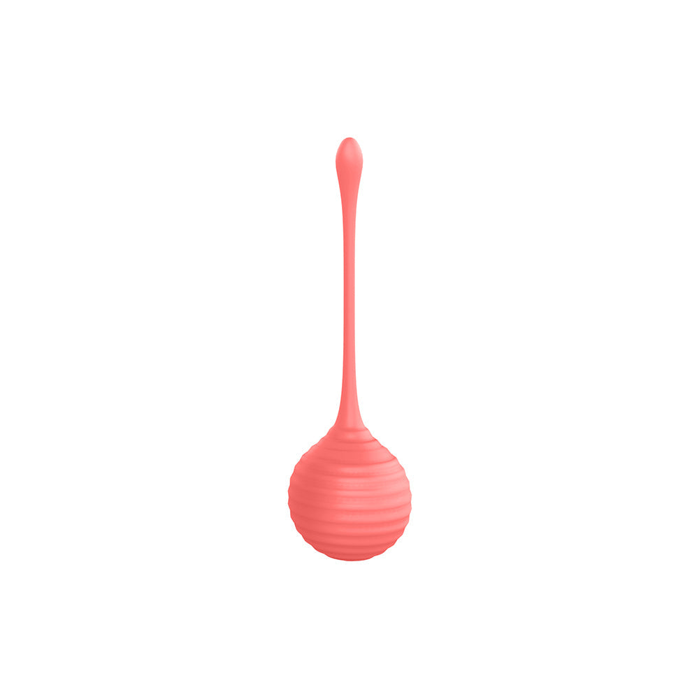 LUV INC KG88 KEGEL BALLS RIBBED SILICONE 2-PIECE SET CORAL