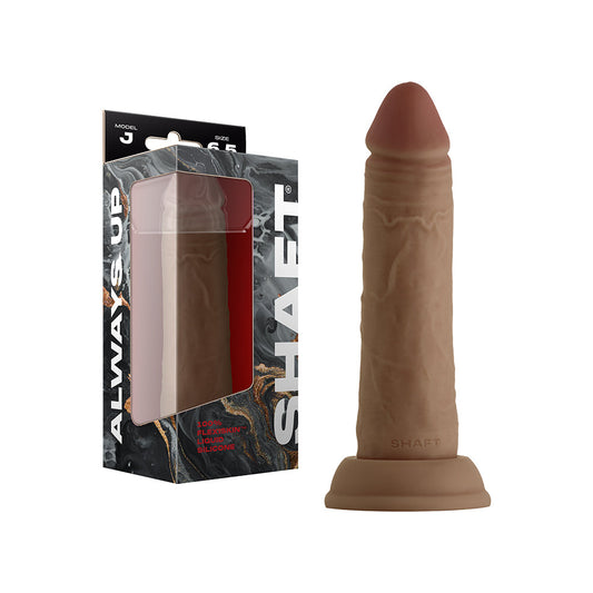 SHAFT MODEL J: 6.5 IN. DUAL DENSITY SILICONE DILDO OAK