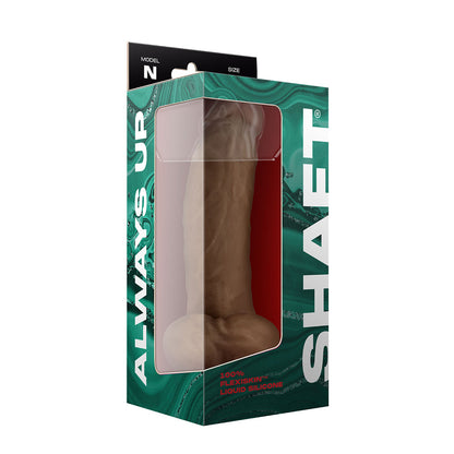 SHAFT - MODEL N: 9.5 IN. DUAL DENSITY SILICONE DILDO WITH BALLS OAK