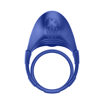 FORTO F-48 RECHARGEABLE SILICONE PERINEUM VIBRATING DOUBLE COCKRING BLUE