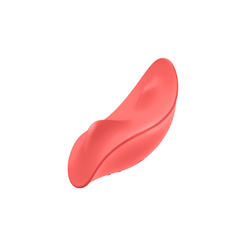 LUV INC PV72 PANTY VIBE RECHARGEABLE REMOTE-CONTROLLED SILICONE WEARABLE VIBRATOR CORAL