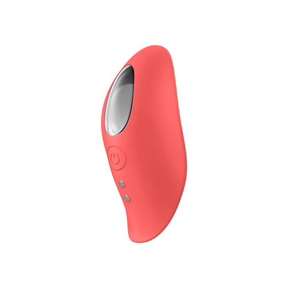 LUV INC PV72 PANTY VIBE RECHARGEABLE REMOTE-CONTROLLED SILICONE WEARABLE VIBRATOR CORAL