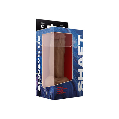 SHAFT - MODEL C: 7.5 IN. DUAL DENSITY SILICONE DILDO WITH BALLS OAK