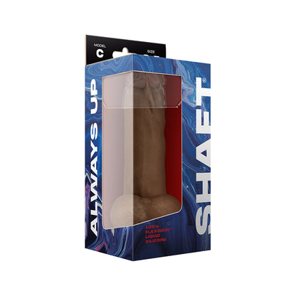 SHAFT - MODEL C: 8.5 IN. DUAL DENSITY SILICONE DILDO WITH BALLS OAK