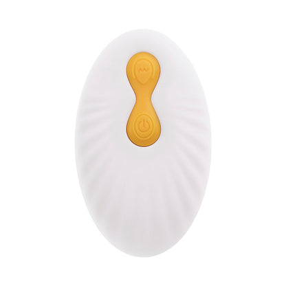 GENDER X SWEET EMBRACE VIBRATING 7 IN. DILDO AND JOCK-STYLE STRAP-ON HARNESS SET YELLOW/BLACK